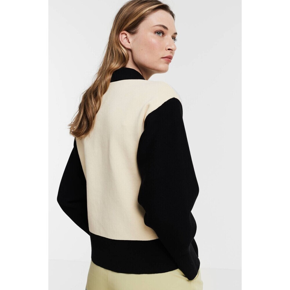 Anthropologie Colorblock Snap-Front Long Sleeve Sweater Cardigan Jacket (NWT) - Picture 12 of 13